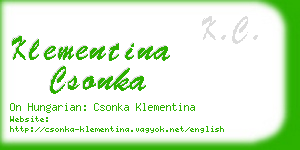 klementina csonka business card